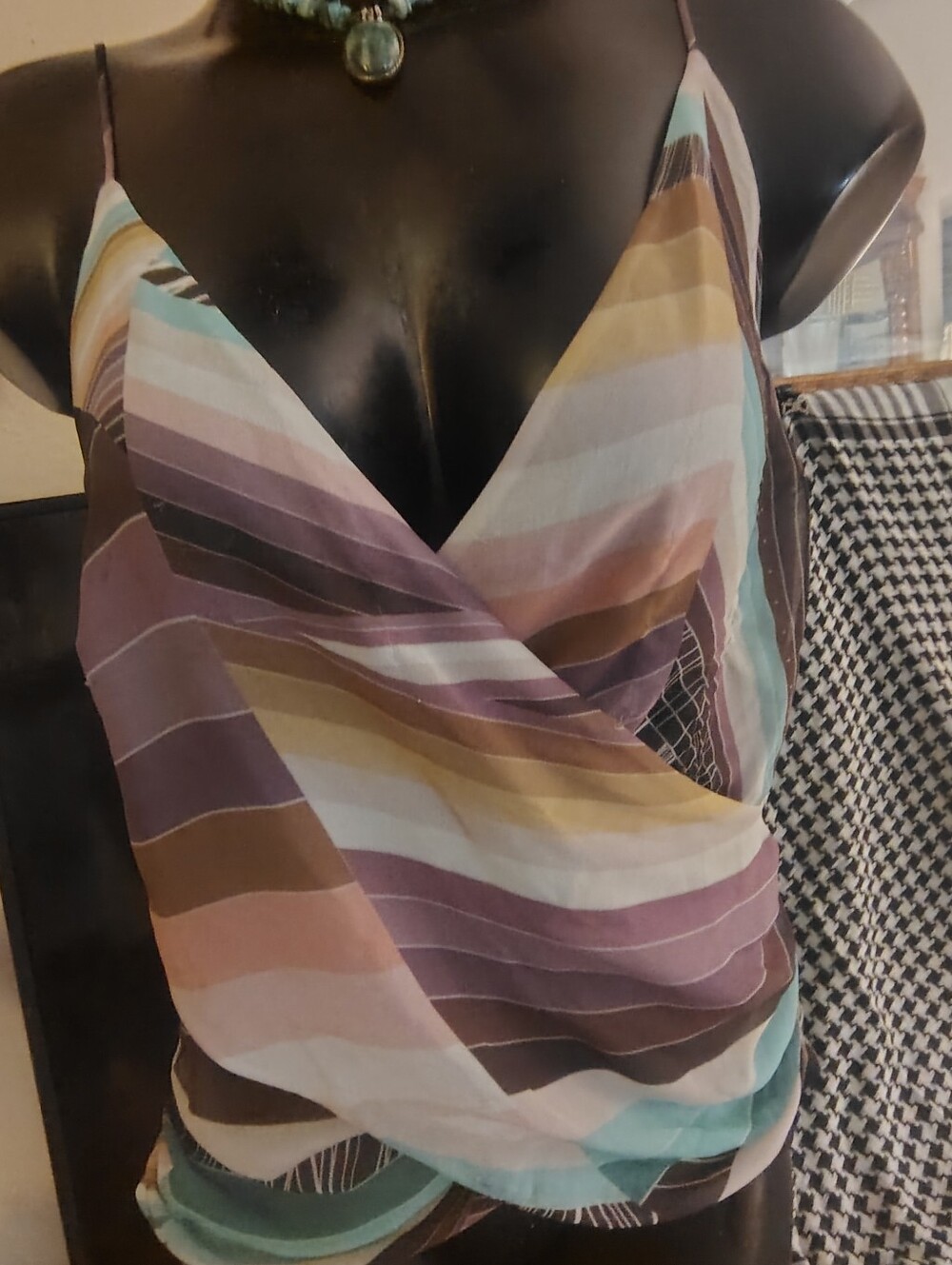Gorgeous Marciano Cami Top Striped Surplus Front Cami XS